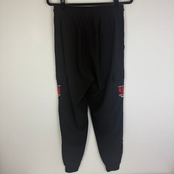 NBA Basketball Mens Adjustable Active Waistband Logo Black Jogger Pants Small - Picture 3 of 11